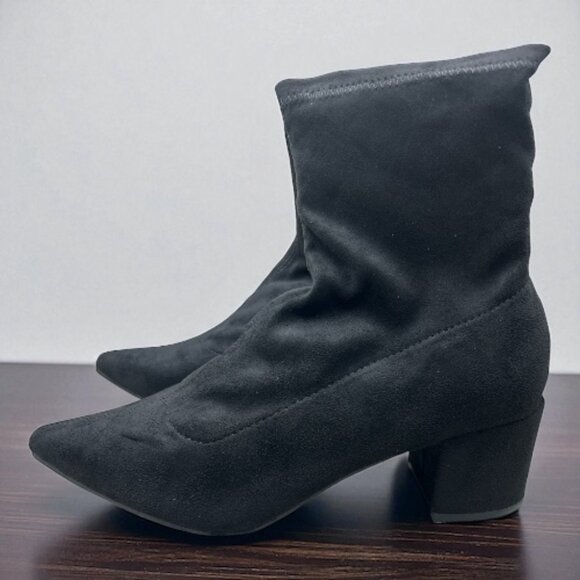Lulus Women's Black Aeryn Suede Pointed-Toe Mid-Calf Boots Size 8.5 (NEW IN BOX) - Picture 3 of 9